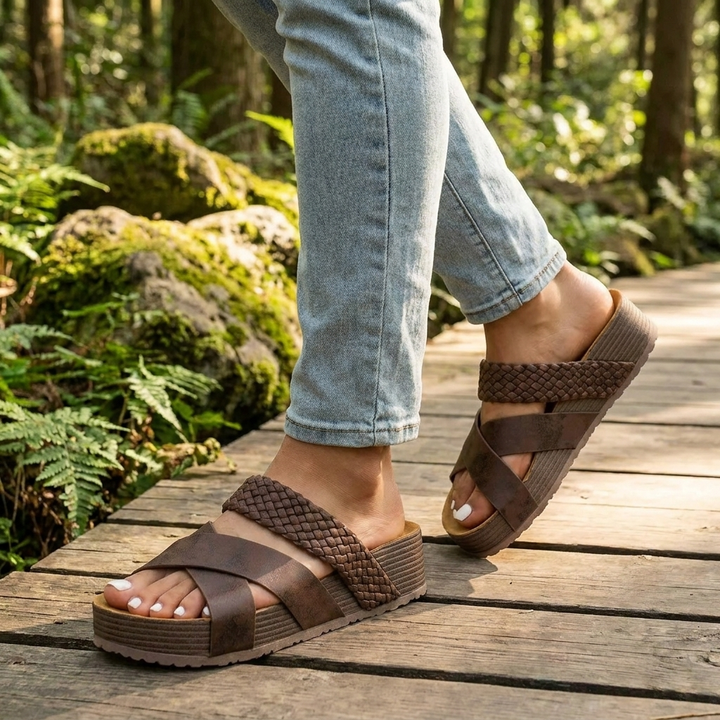 Sandales Plates Glissantes pour Femmes