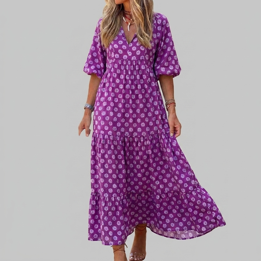 Robe Maxi Florale Boho pour Femmes