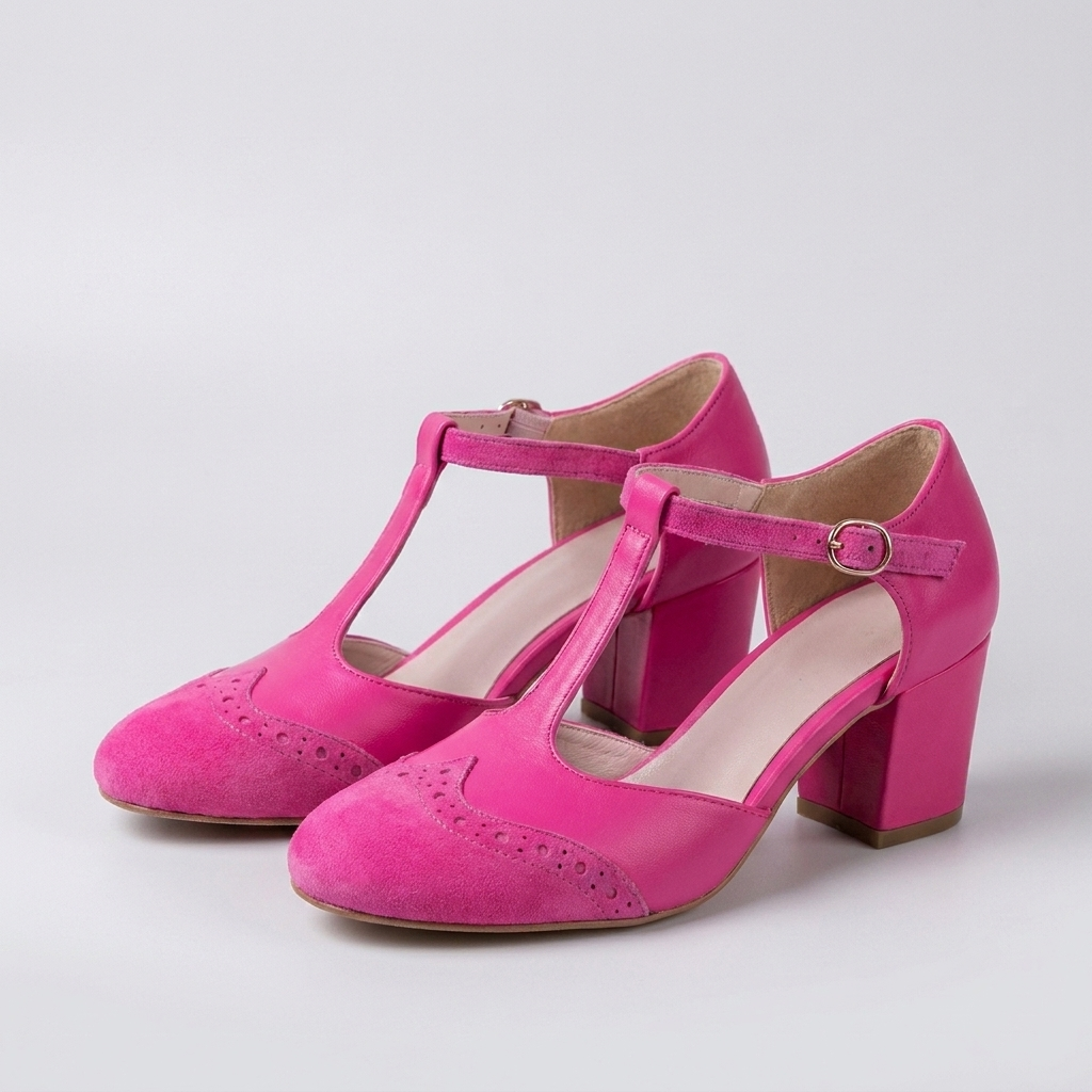 Les escarpins à talons blocs avec sangle en T apportent une élégance aux looks chics et habillés