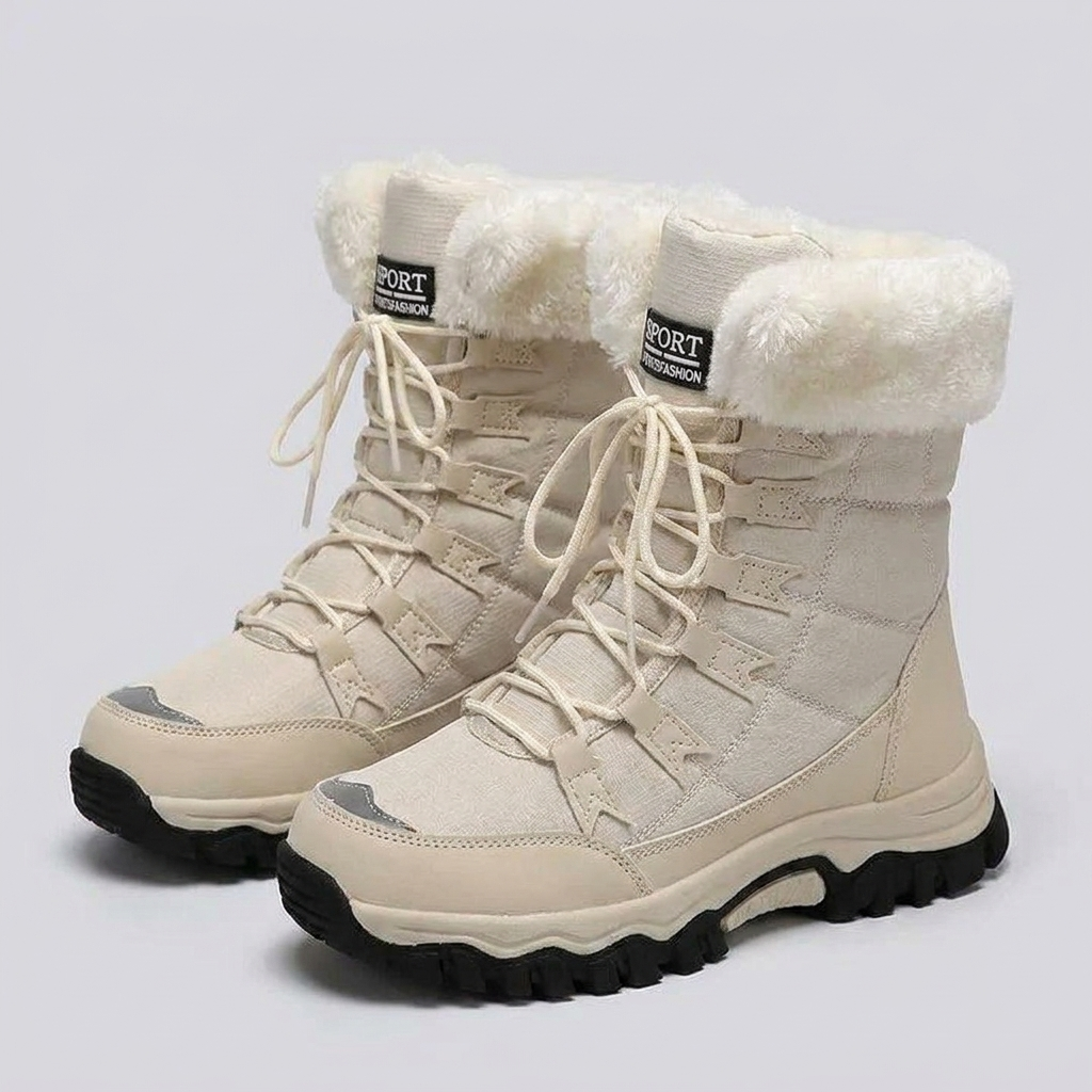 Bottes à lacets mi-mollet pour femmes