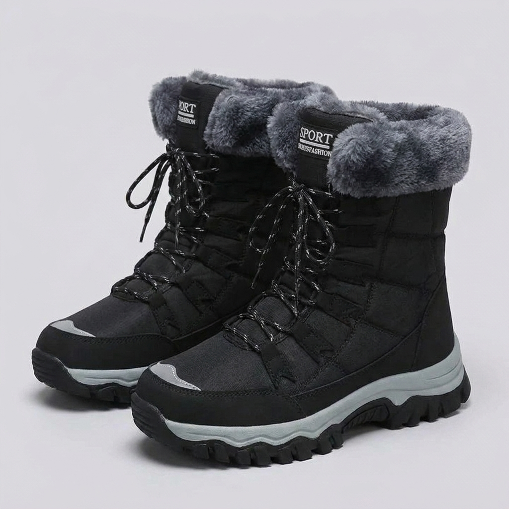 Bottes à lacets mi-mollet pour femmes