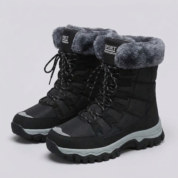 Bottes à lacets mi-mollet pour femmes