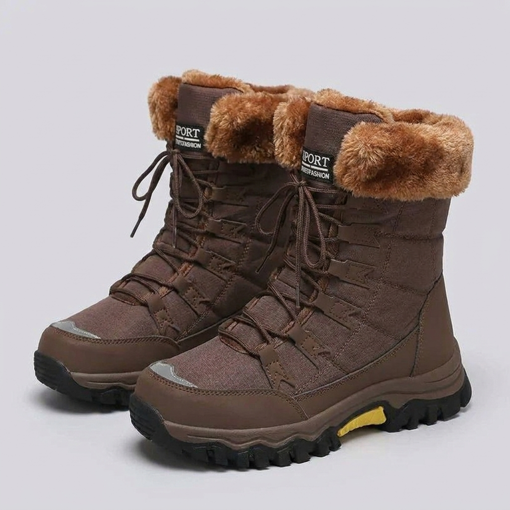 Bottes à lacets mi-mollet pour femmes