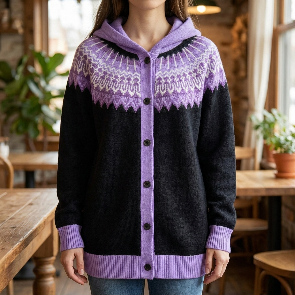 Cardigan Casual à Capuche