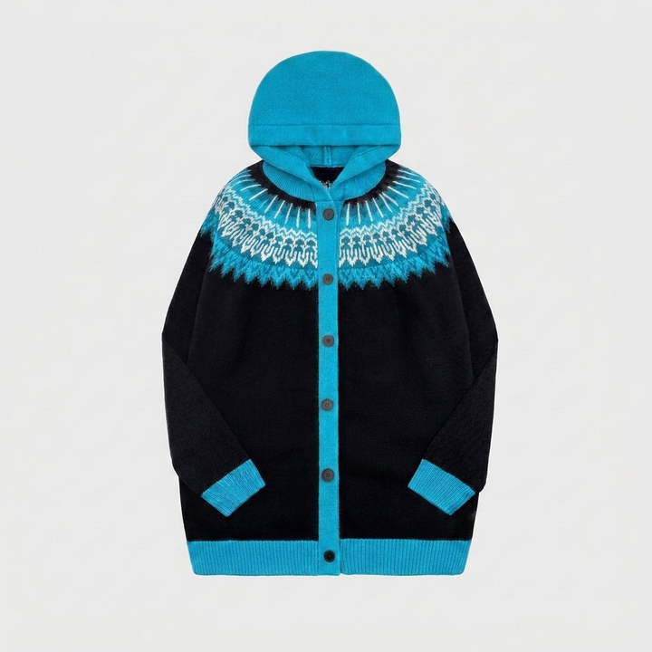 Cardigan Casual à Capuche