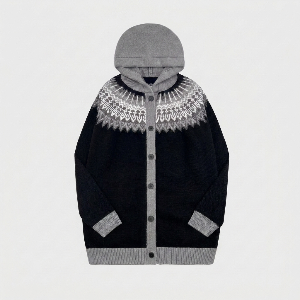 Cardigan Casual à Capuche