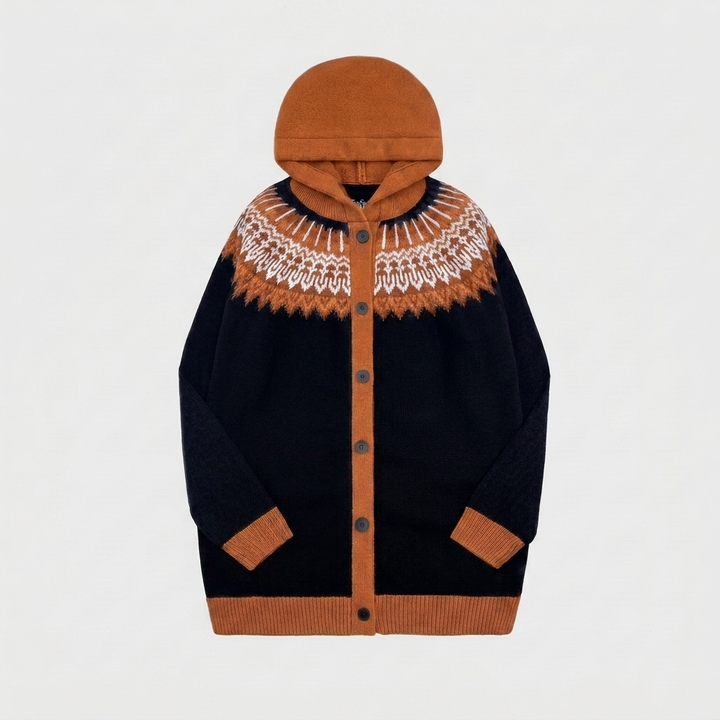 Cardigan Casual à Capuche