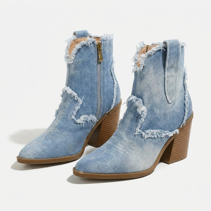 Bottes à talons blocs pour cheville