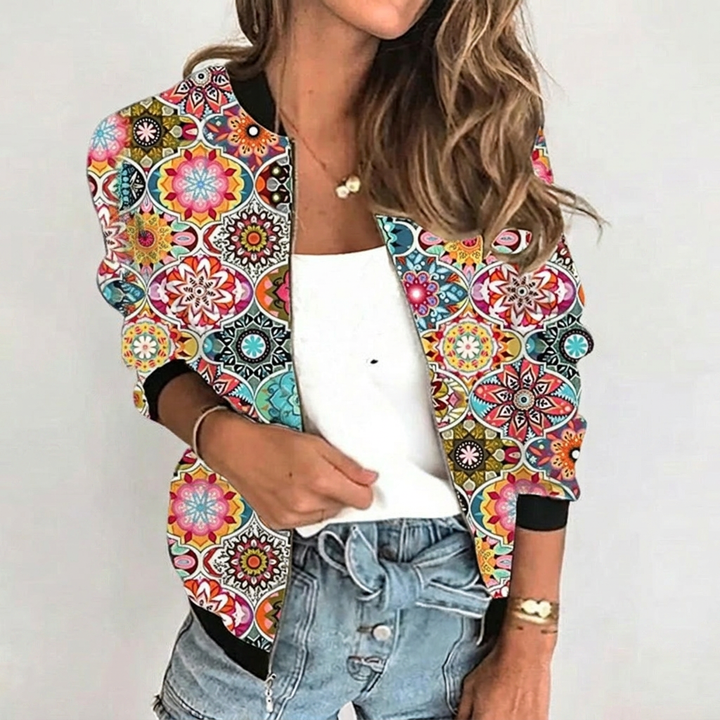 Veste Bomber Florale pour Femmes