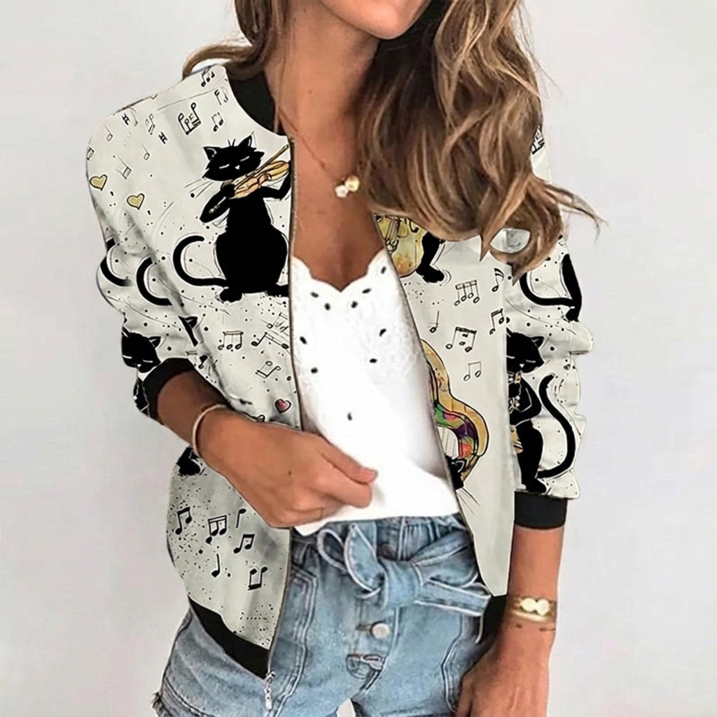 Veste Bomber Florale pour Femmes