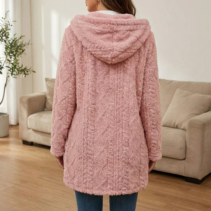 Cardigan avec capuche en peluche