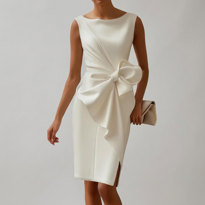 Robe Midi Sans Manches Chic Femme