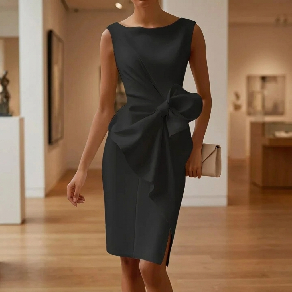 Robe Midi Sans Manches Chic Femme