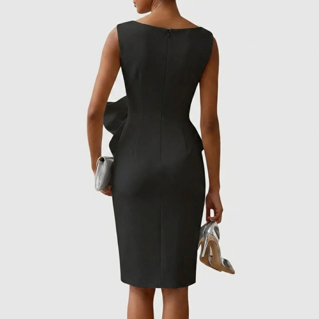 Robe Midi Sans Manches Chic Femme