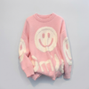 Sweatshirt Oversize Impression Smiley pour Femmes