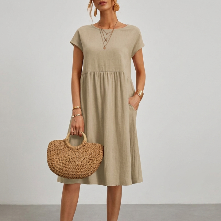 Robe d'été décontractée pour femme avec poches