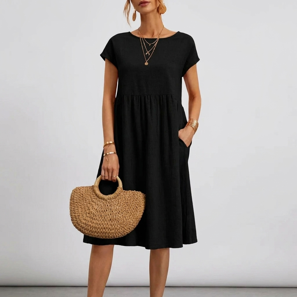 Robe d'été décontractée pour femme avec poches