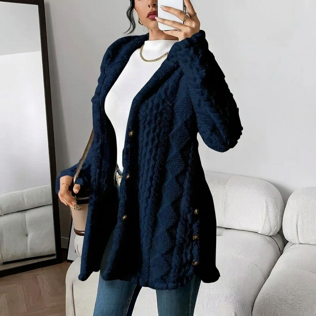 Cardigan avec capuche en peluche