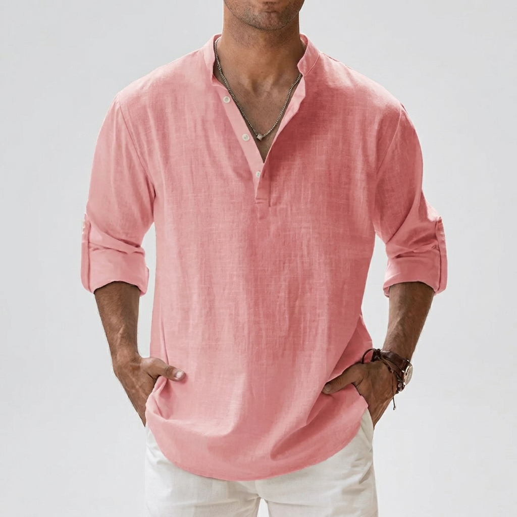 Chemise à boutons décontractée pour homme