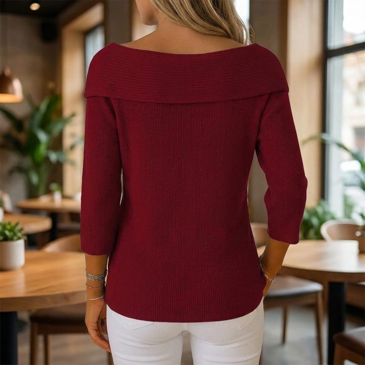 Pull Femme avec Noeud et Col Rond