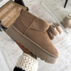 Bottes de cheville à plateforme élevées à enfiler