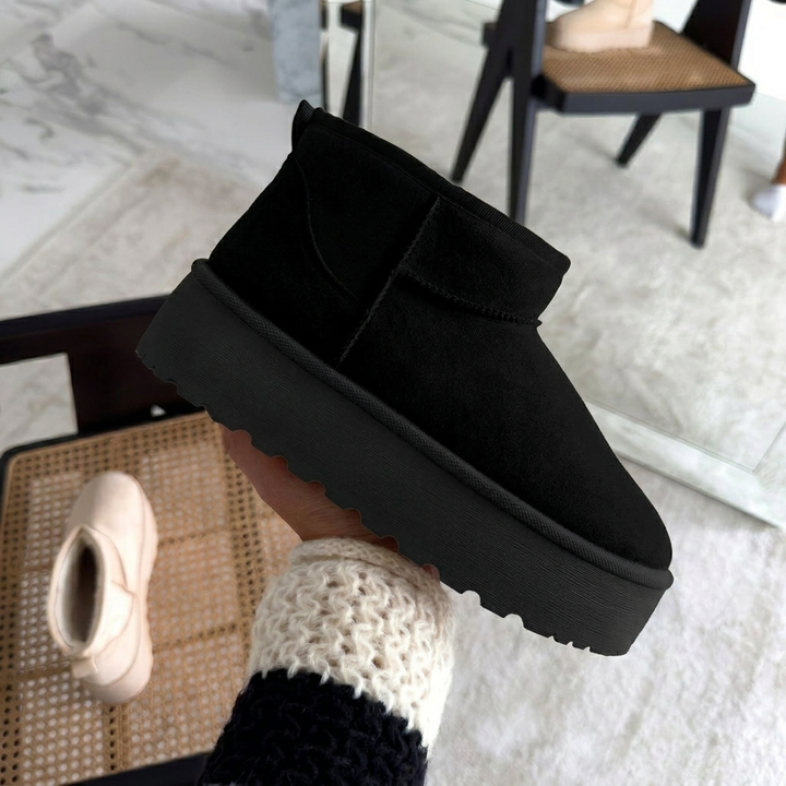 Bottes de cheville à plateforme élevées à enfiler