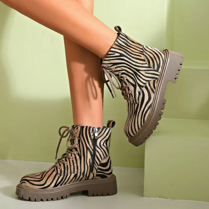Bottes à Cheville Imprimé Animal