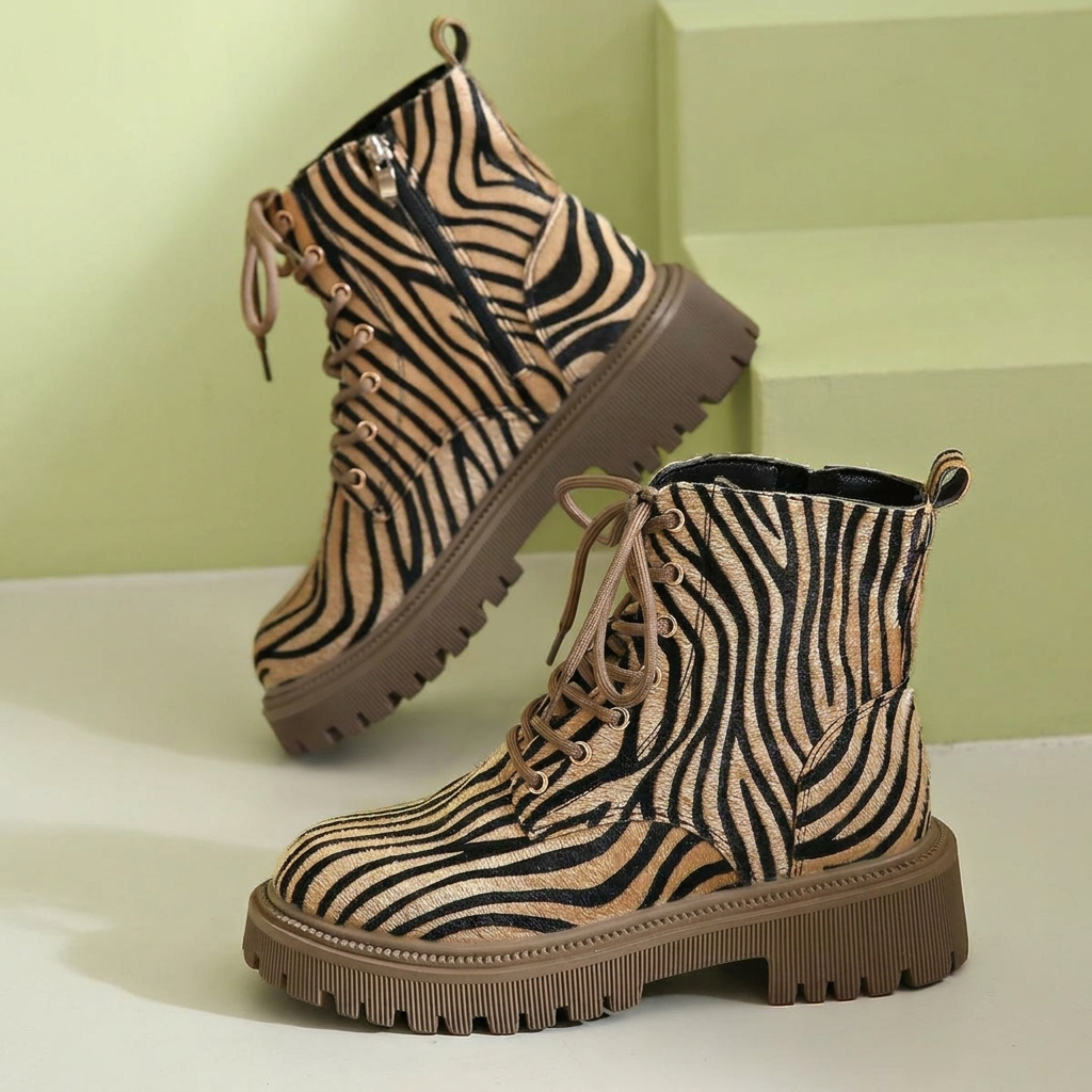 Bottes à Cheville Imprimé Animal