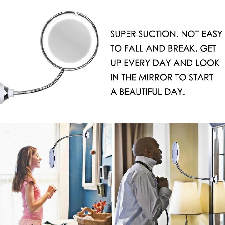 Miroir Flexible Éclairant LED 10X