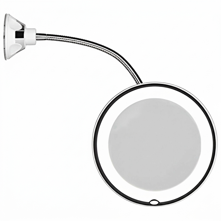 10X Miroir de Grossissement à Ventouse LED