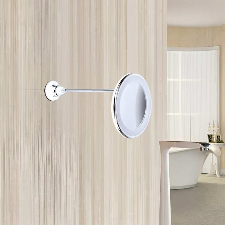 10X Miroir de Grossissement à Ventouse LED