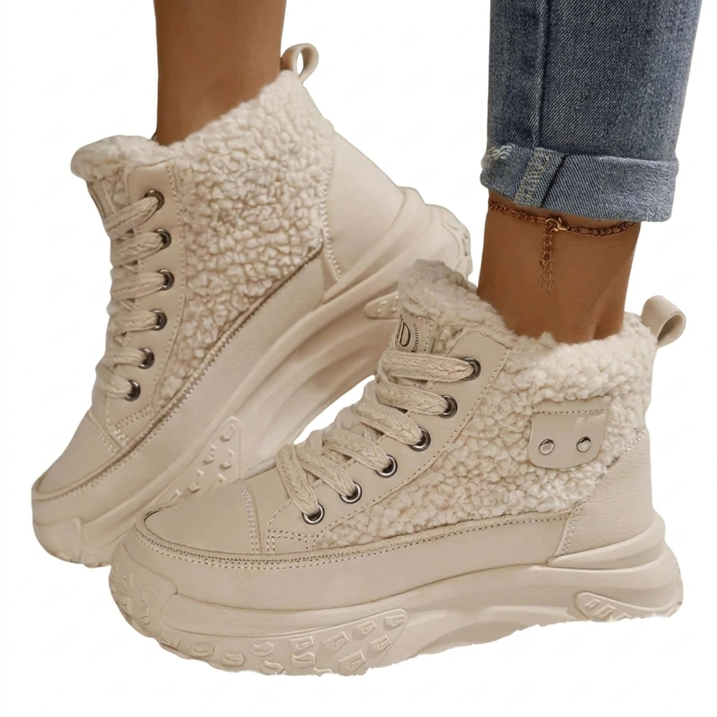 Bottes à plateforme hautes pour femmes