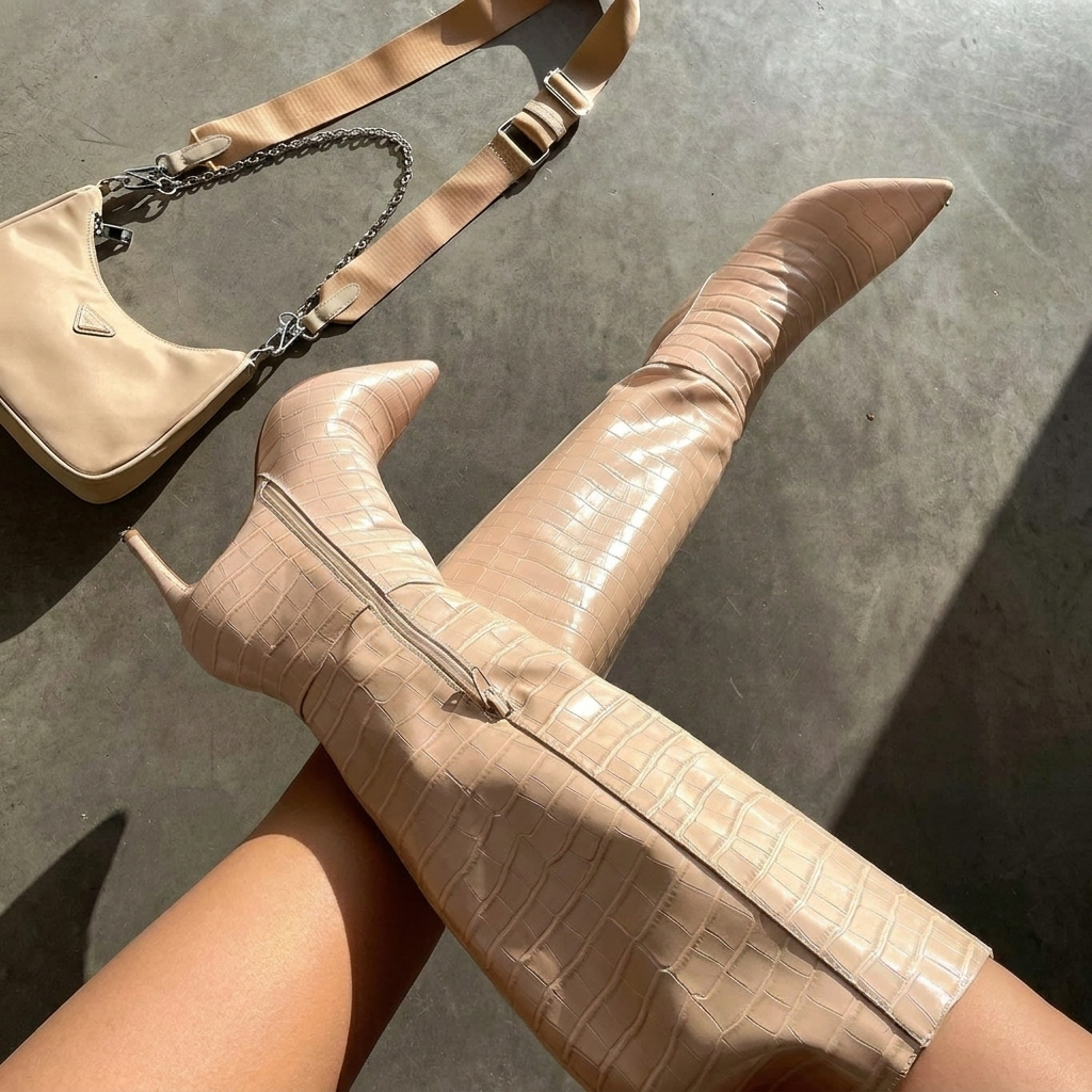Talons Aiguille Hauteur Genou