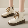 Bottes à lacets pour cheville avec semelle lug et zip latéral