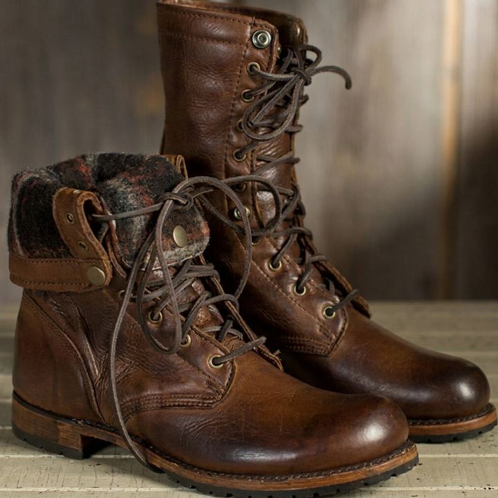 Bottes à lacets mi-mollet pour femmes