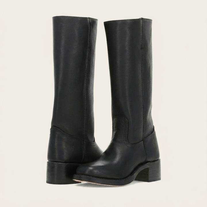Bottes Classiques Mi-Mollet à Talons Blocs pour Femmes