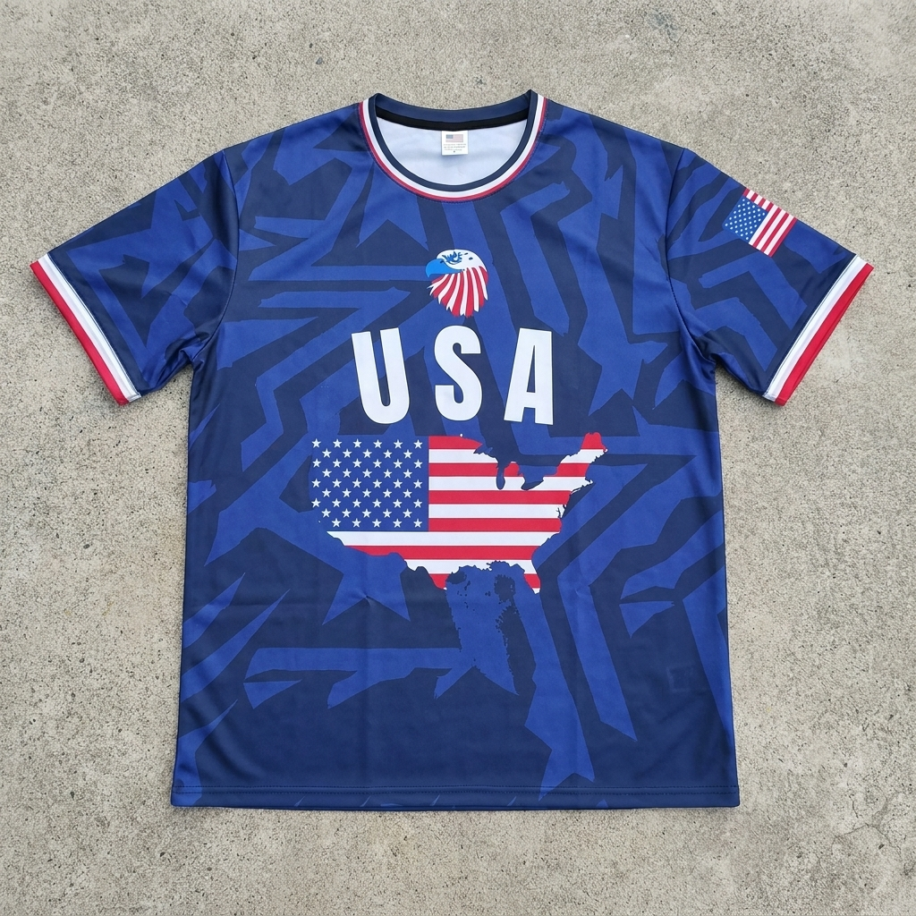 T-shirt Carte Soccer USA pour Hommes