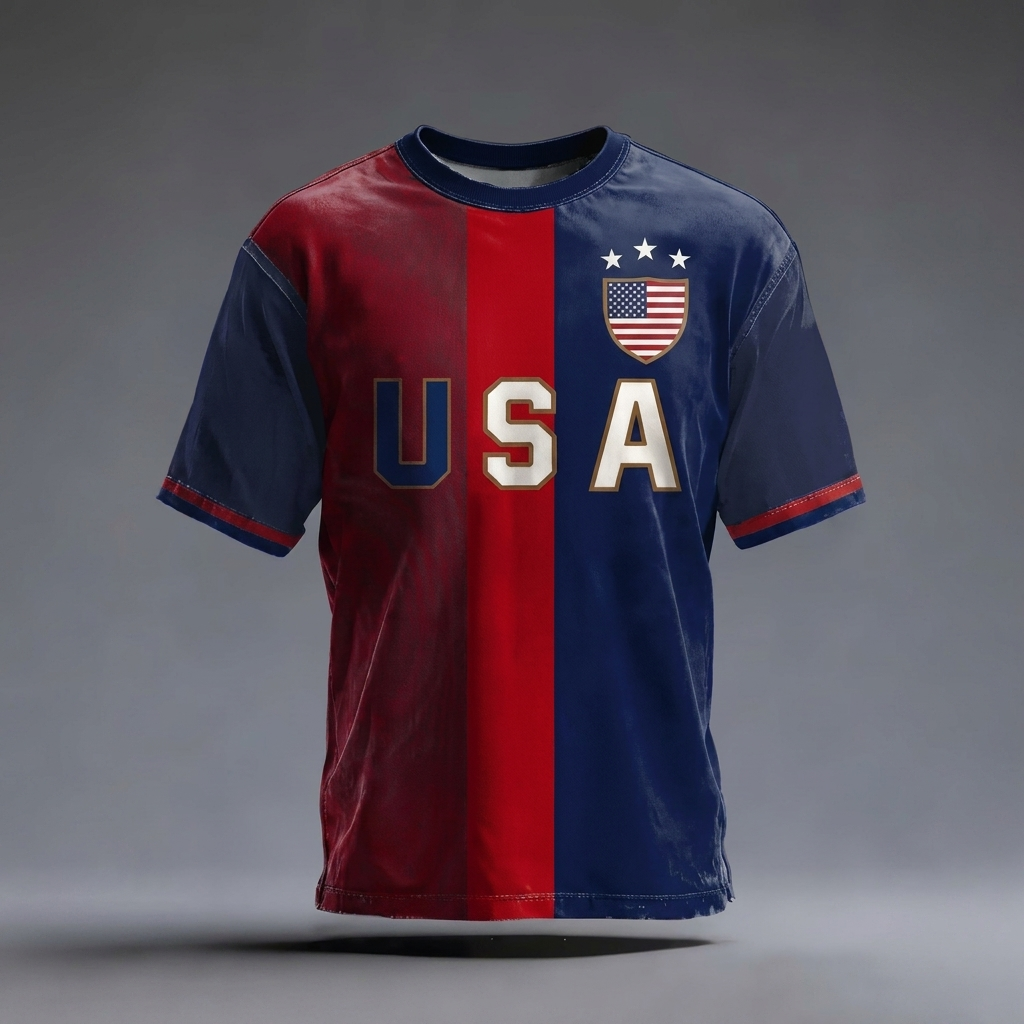 Chemise de football plus size pour hommes