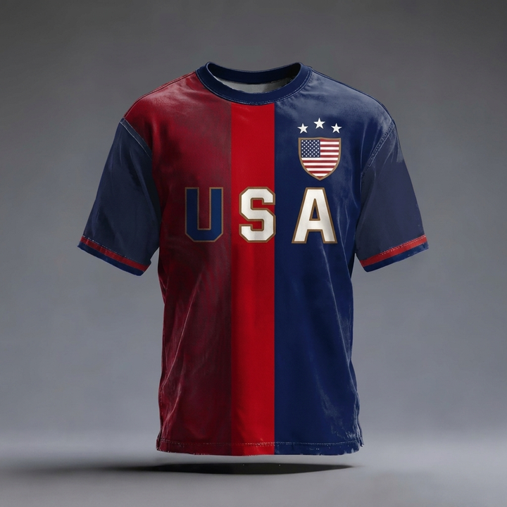 Chemise de football plus size pour hommes