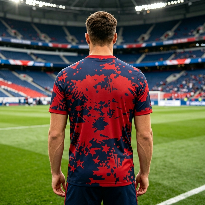 T-shirt de football patriotique des États-Unis pour hommes