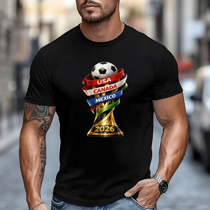 T-shirt graphique de football pour hommes