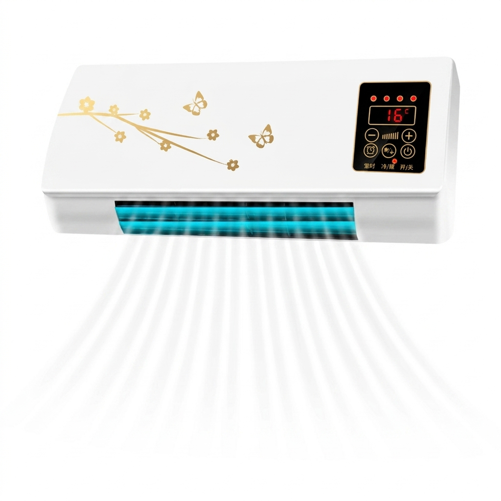 Chauffage et ventilateur mural 2-en-1 – Chauffage rapide et circulation d'air frais