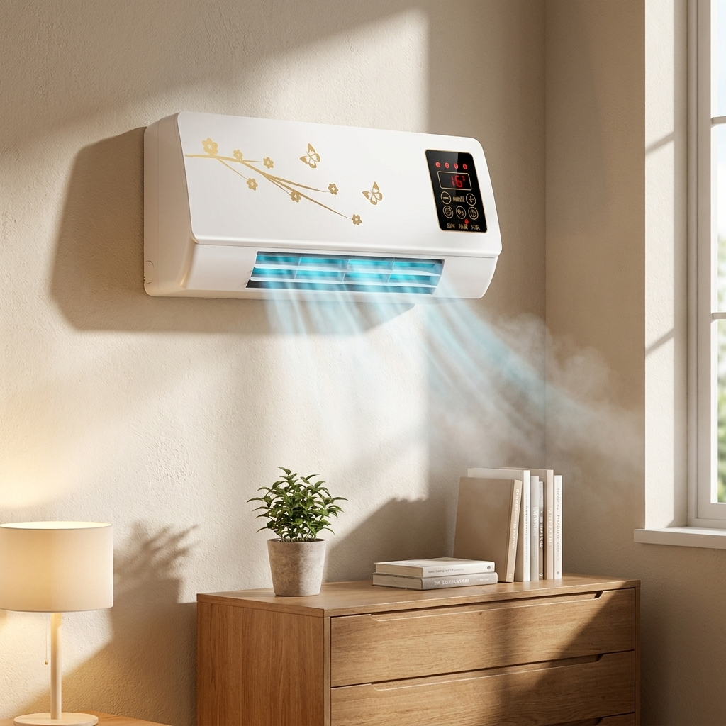 Chauffage et ventilateur mural 2-en-1 – Chauffage rapide et circulation d'air frais
