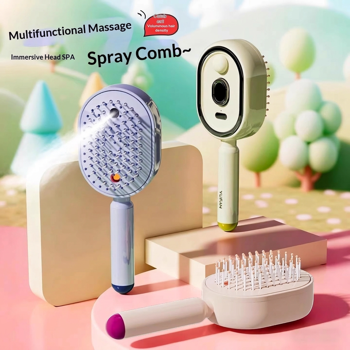 Brosse de cheveux massage airbag intelligente avec spray d'huile essentielle