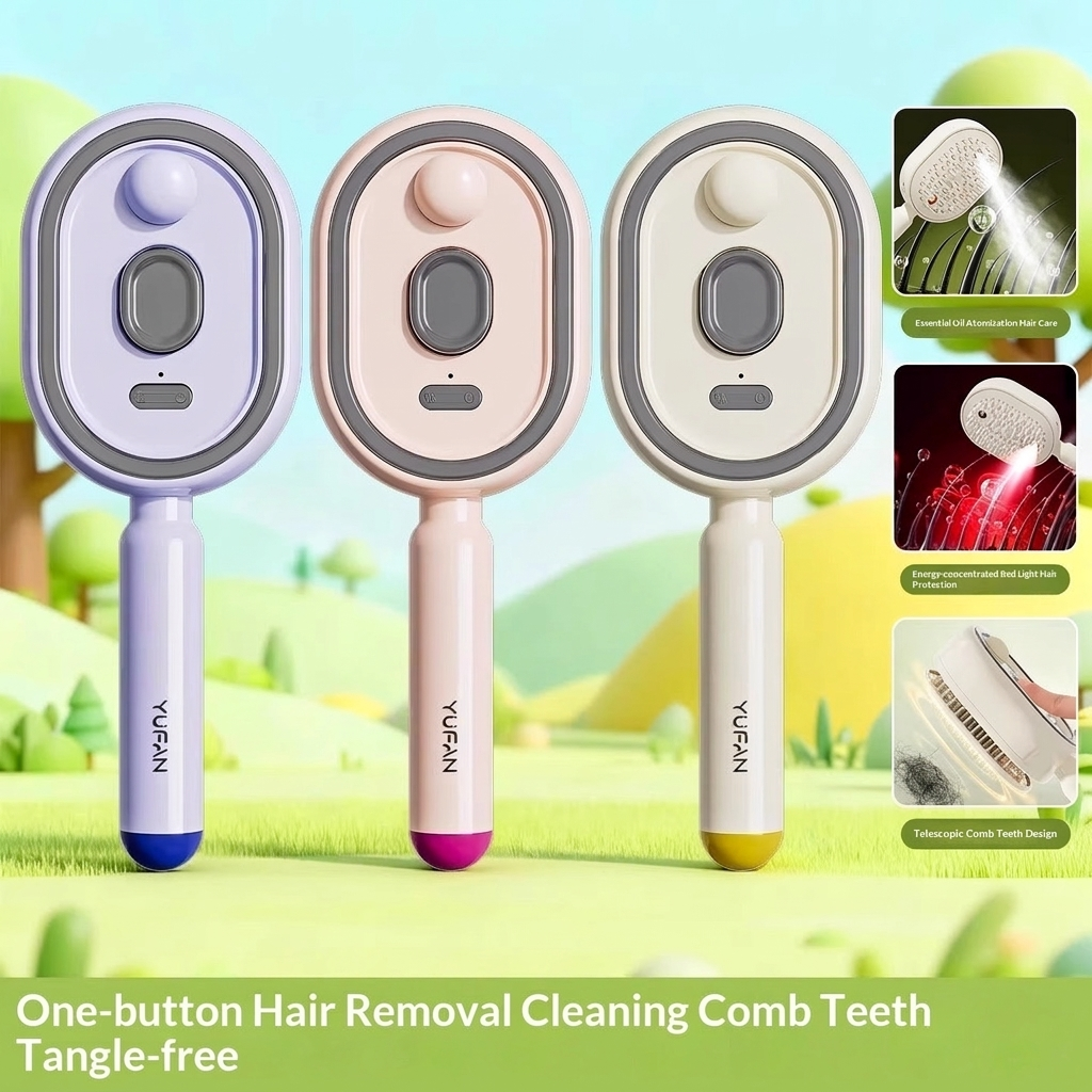 Brosse de cheveux massage airbag intelligente avec spray d'huile essentielle