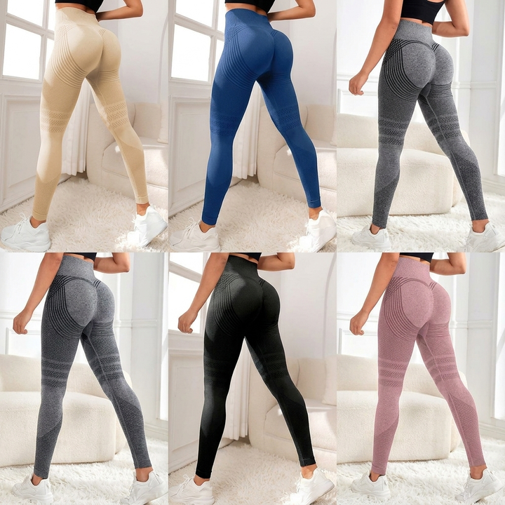 Leggings Extensibles Sans Couture Haut Taille Soutien Hanches