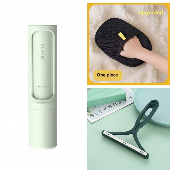 Outil portable de nettoyage des poils d'animaux auto-nettoyant