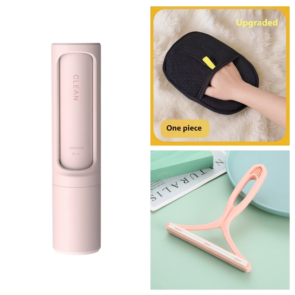 Outil portable de nettoyage des poils d'animaux auto-nettoyant