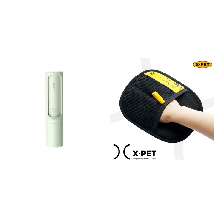 Outil portable de nettoyage des poils d'animaux auto-nettoyant