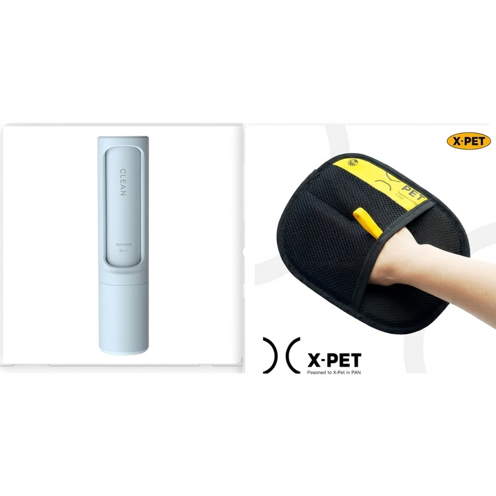 Outil portable de nettoyage des poils d'animaux auto-nettoyant